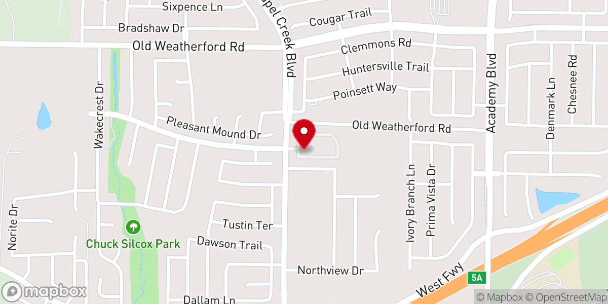 Map showing location of Chapel Creek Cottages
