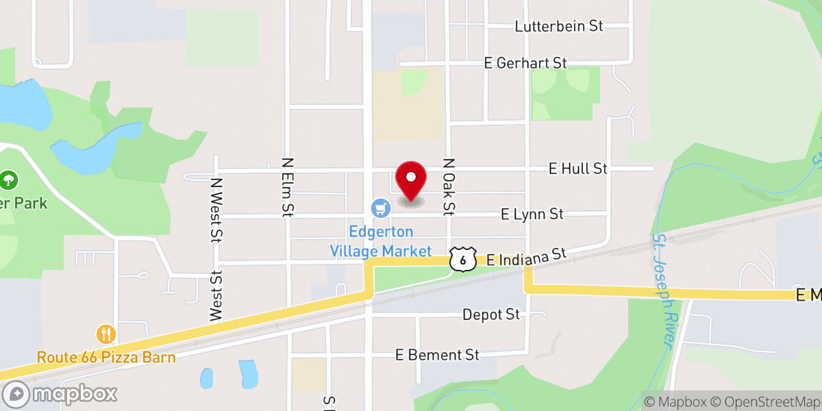 Map showing location of Trinity Bible Church