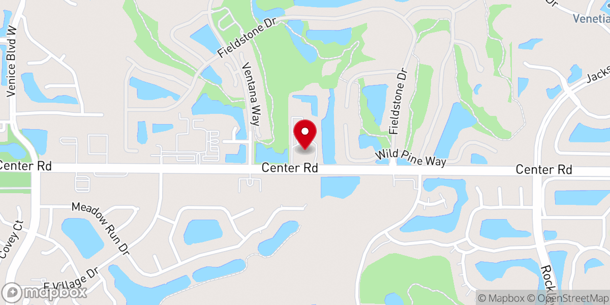 Map showing location of Christ Venice Church