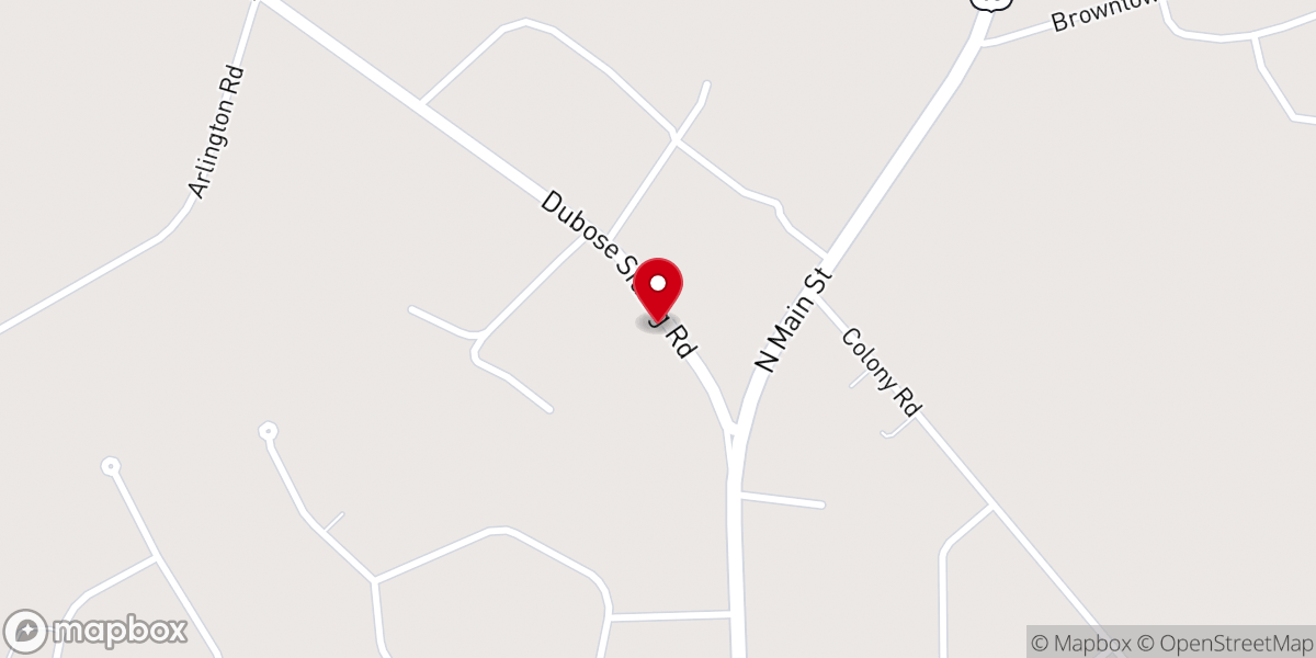 Map showing location of Antioch United Methodist Church