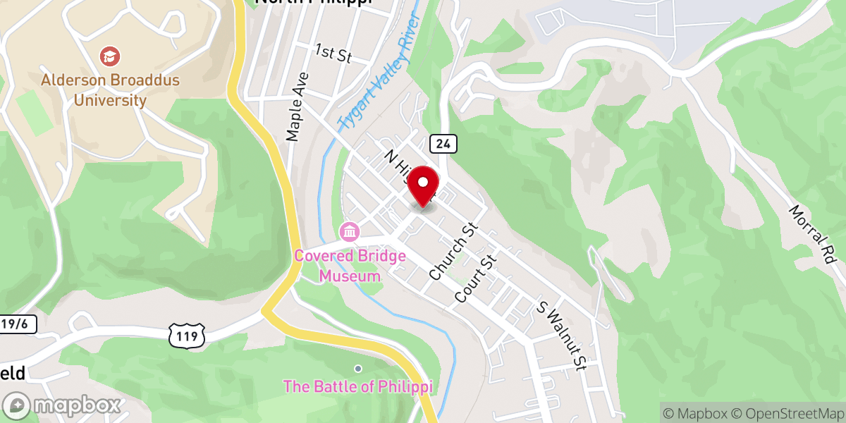 Map showing location of Crim Memorial Methodist Church