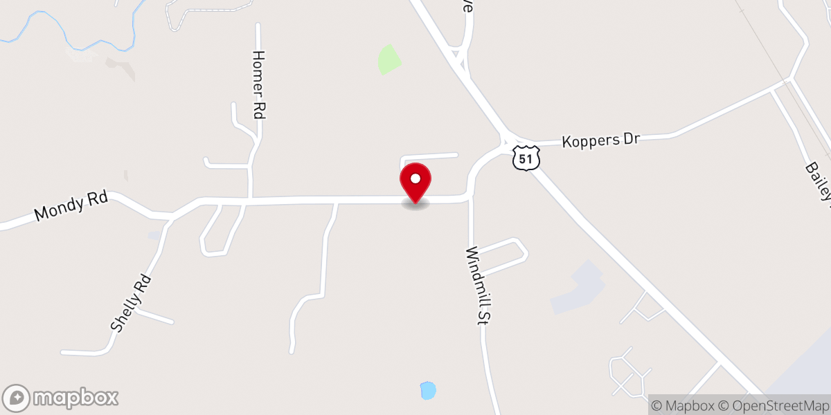 Map showing location of New Hope Second Baptist Church