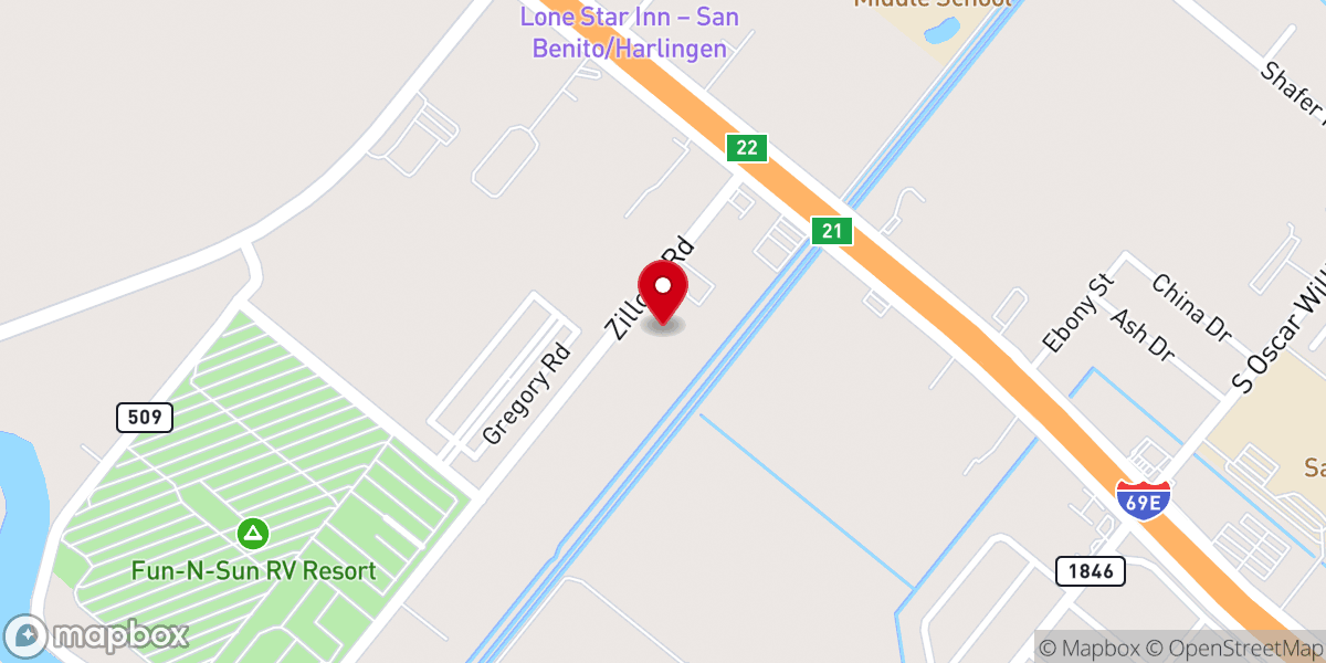 Map showing location of New Life Christian Center