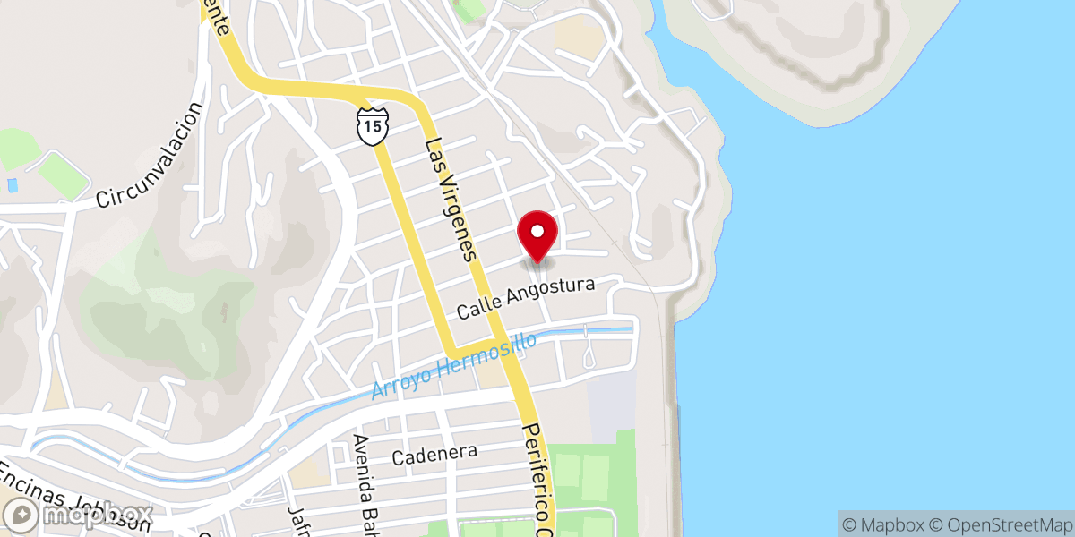 Map showing location of Parroquia La Sagrada Familia