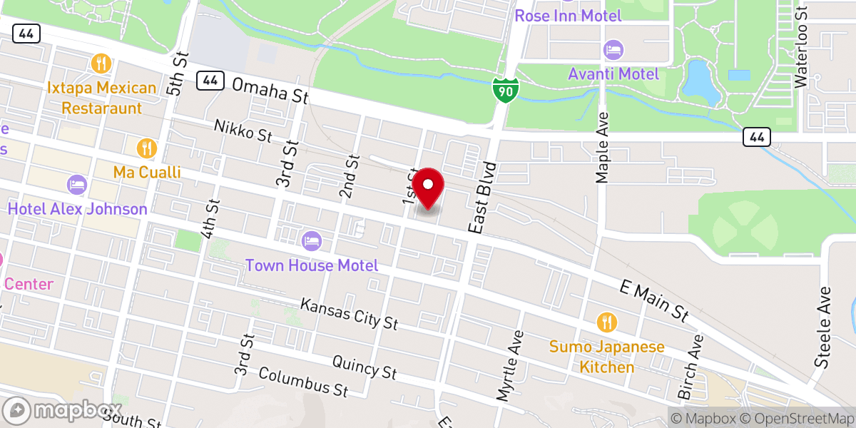 Map showing location of Corner Stone Rescue Mission
