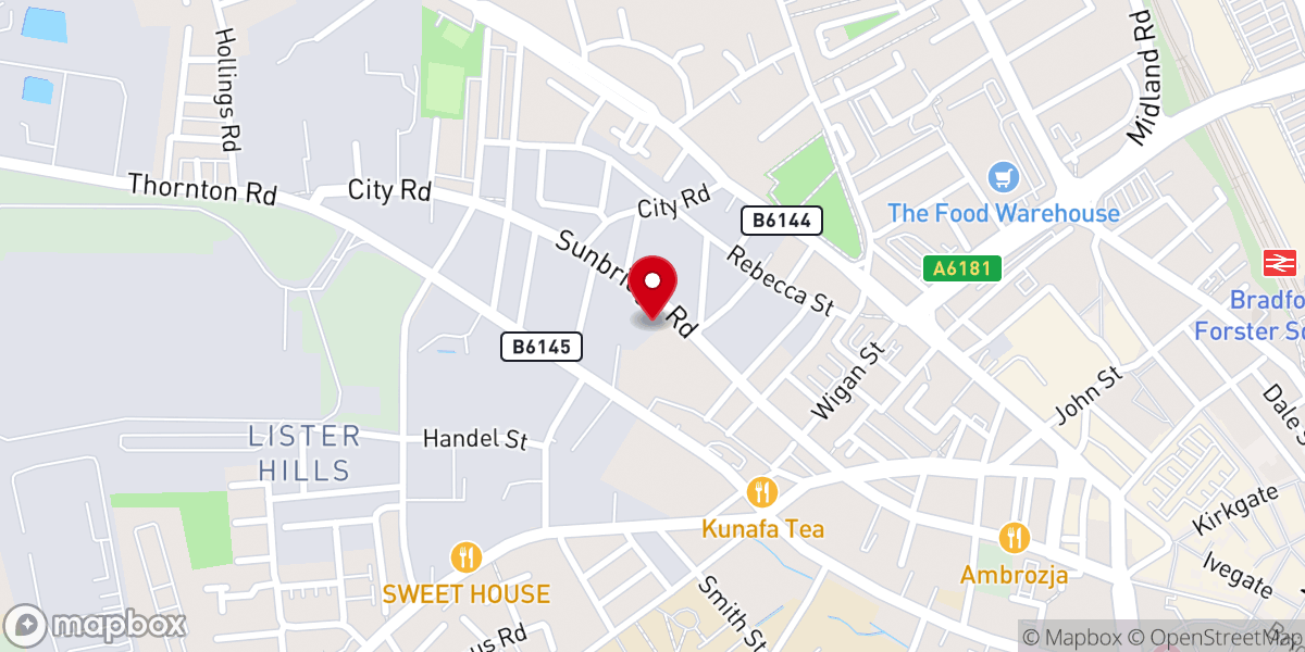 Map showing location of Sunbridge Road Mission