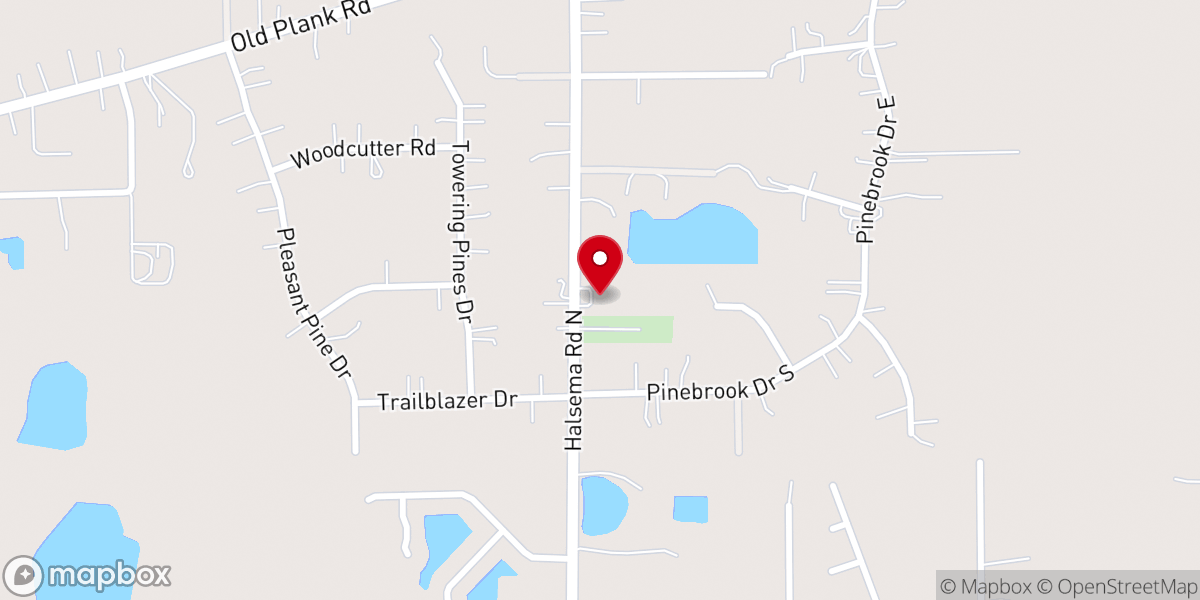 Map showing location of Temple Baptist Church