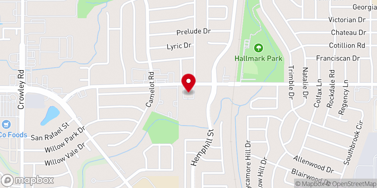 Map showing location of Highland Church of Christ
