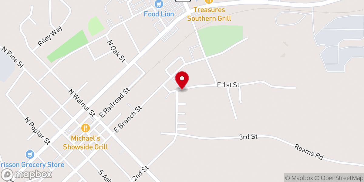 Map showing location of Spring Hope Pentecostal Holiness Church
