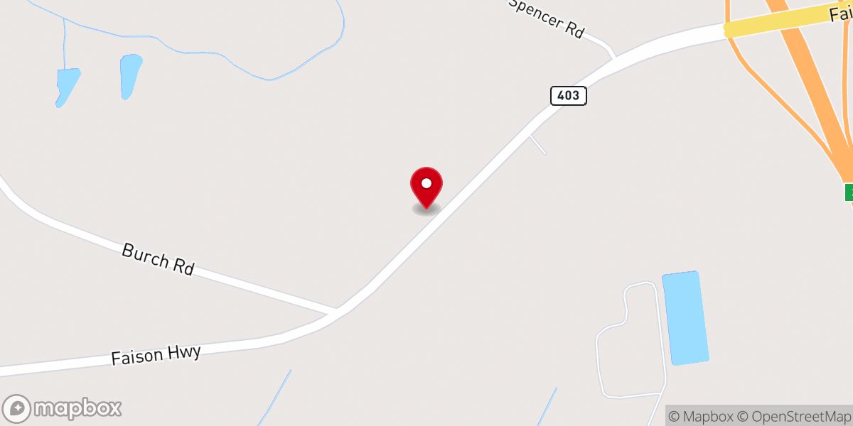 Map showing location of Miller's Chapel PFWB Church