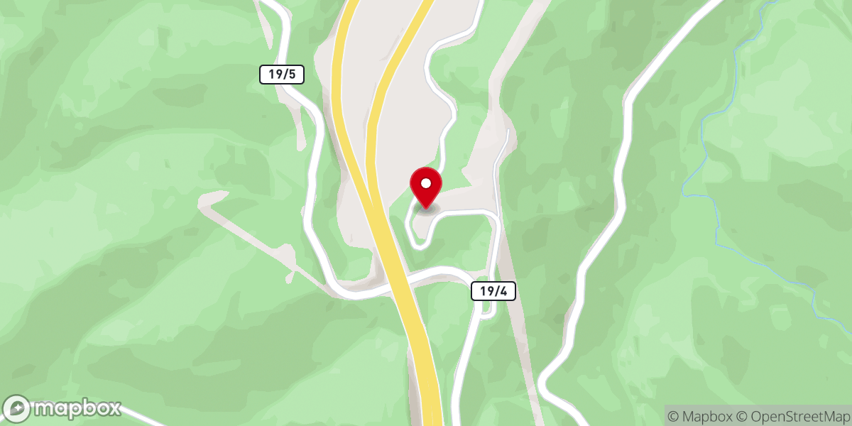 Map showing location of Powell Mountain Church