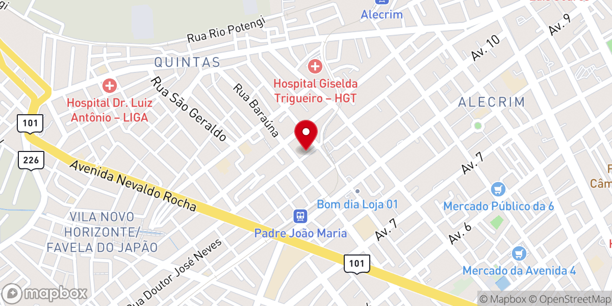 Map showing location of Igreja Pentecostal Monte Sinai