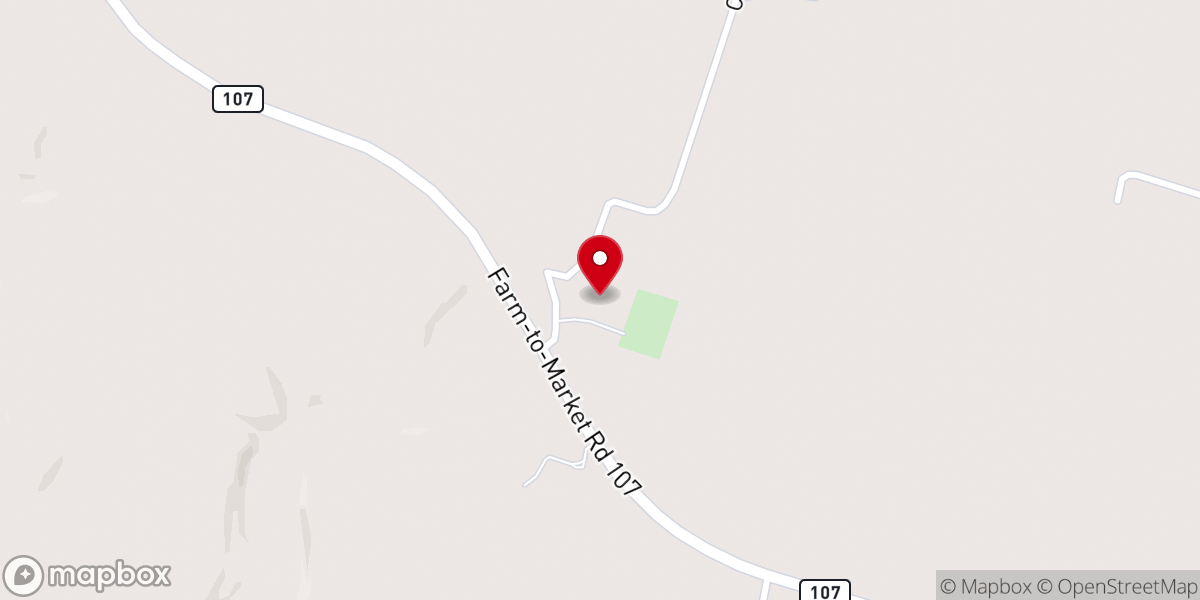 Map showing location of Eagle Springs Baptist Church
