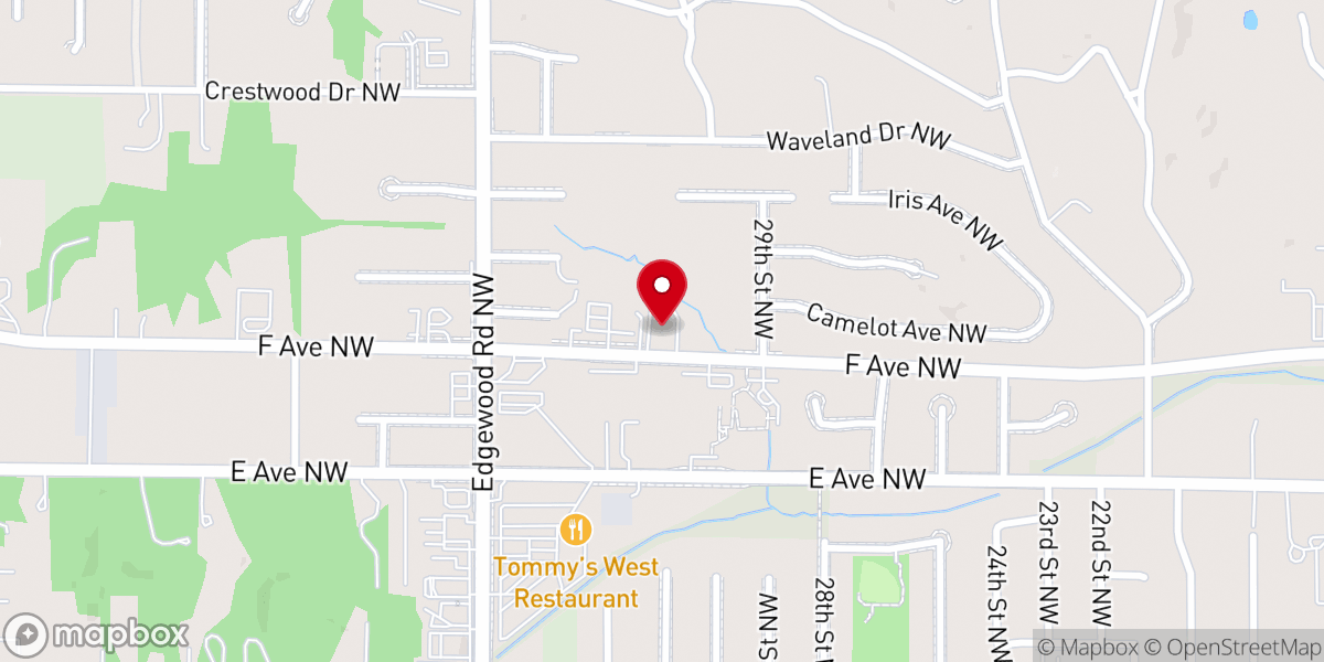 Map showing location of Central Assembly of God Church