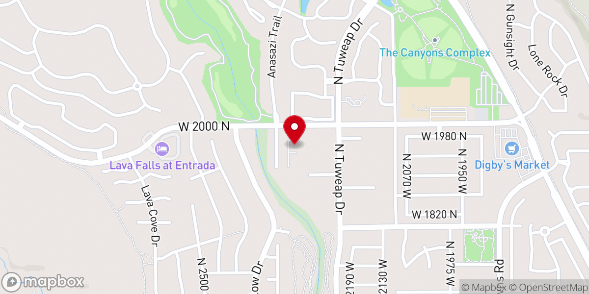 Map showing location of Westside Baptist Church