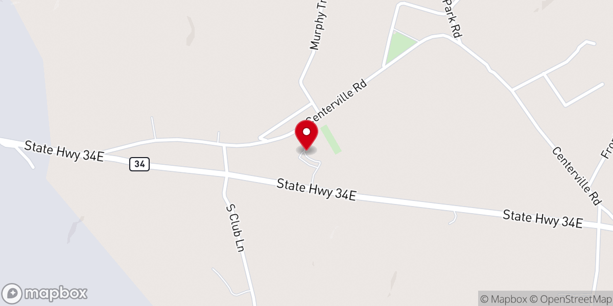 Map showing location of Sawney's Creek Baptist Church