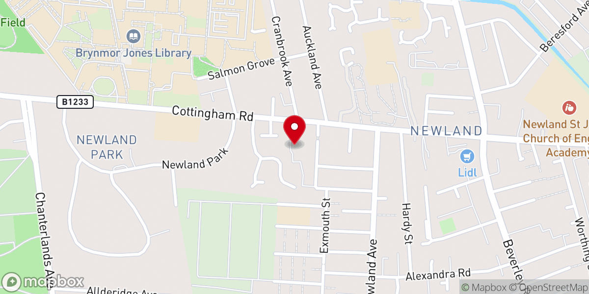 Map showing location of Ekklesia Church - Hull