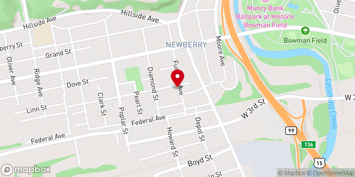 Map showing location of Newberry Church of Christ