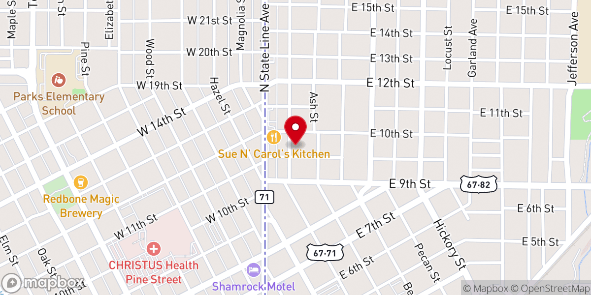 Map showing location of Church of the Living God