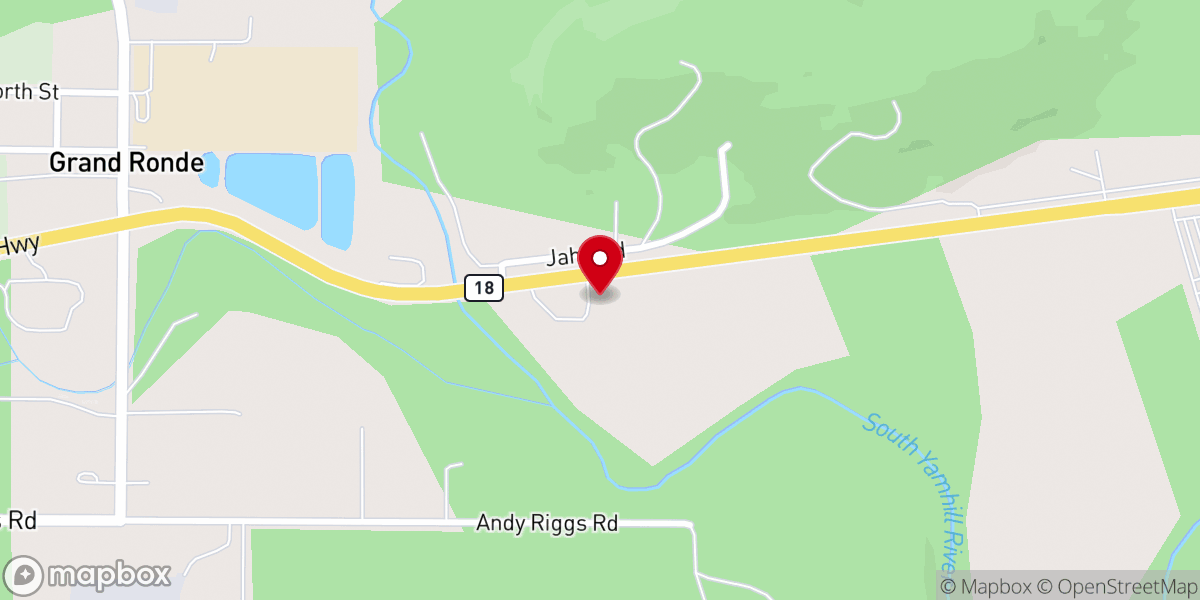 Map showing location of Grand Ronde Seventh-day Adventist Church