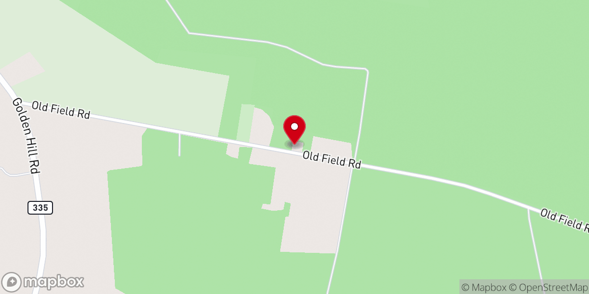 Map showing location of Old Field Church