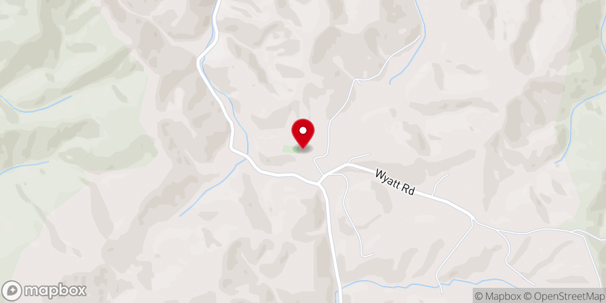 Map showing location of White Oak Baptist Church