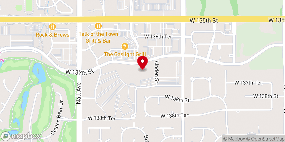 Map showing location of Resurrection Leawood