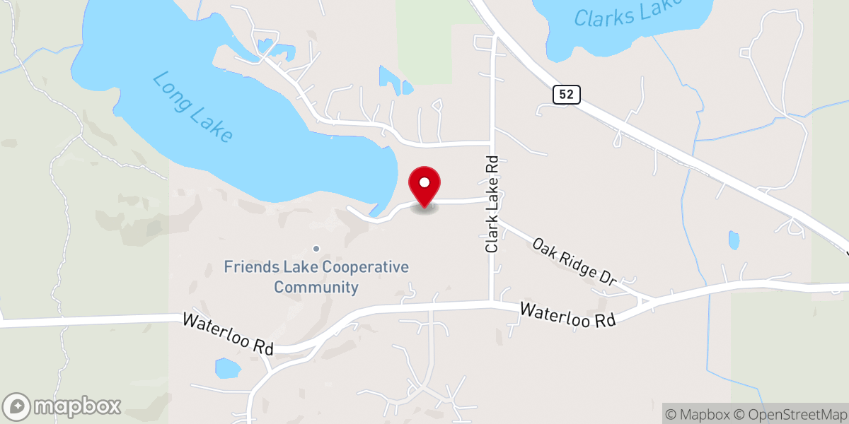 Map showing location of Michigan Friends Center