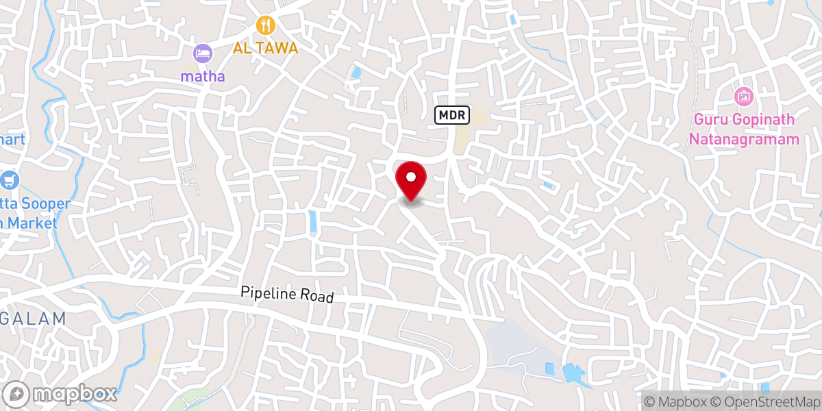 Map showing location of C.S.I Church PTP Nagar