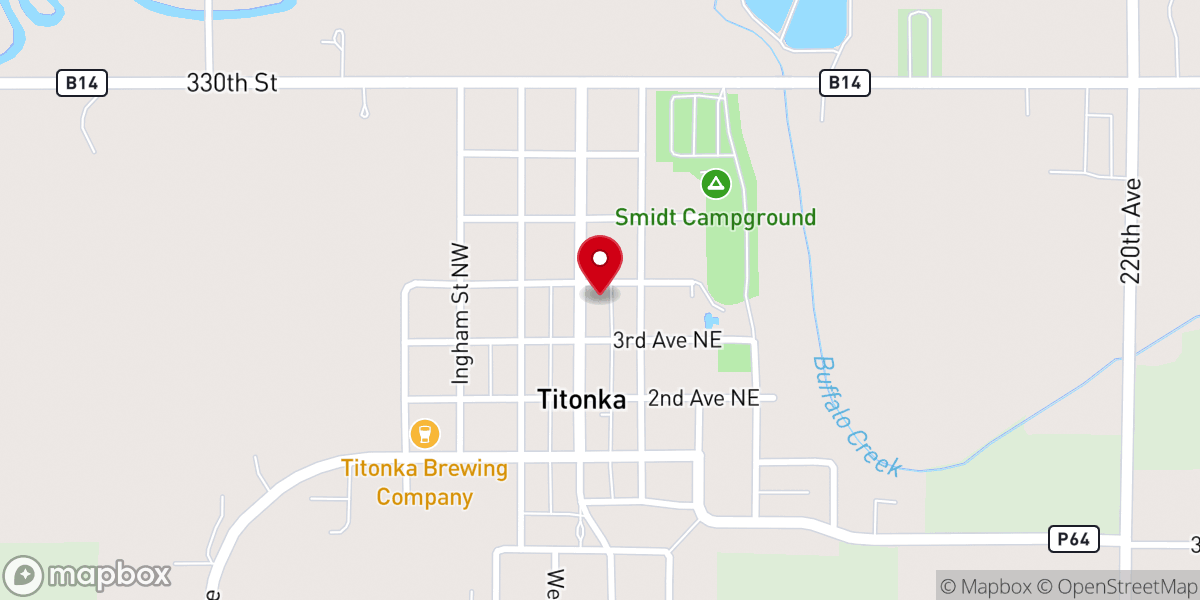 Map showing location of United Methodist Church