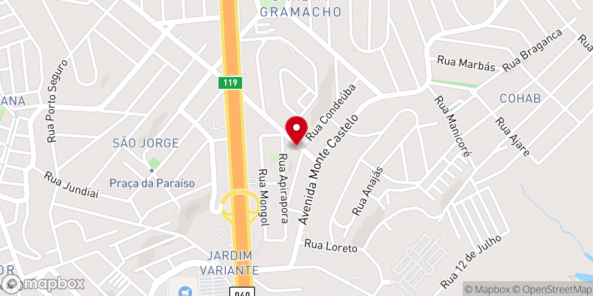 Map showing location of Igreja Pentecostal Aliança em Cristo