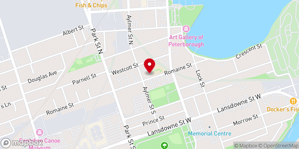 Map showing location of Sacred Heart Catholic Church
