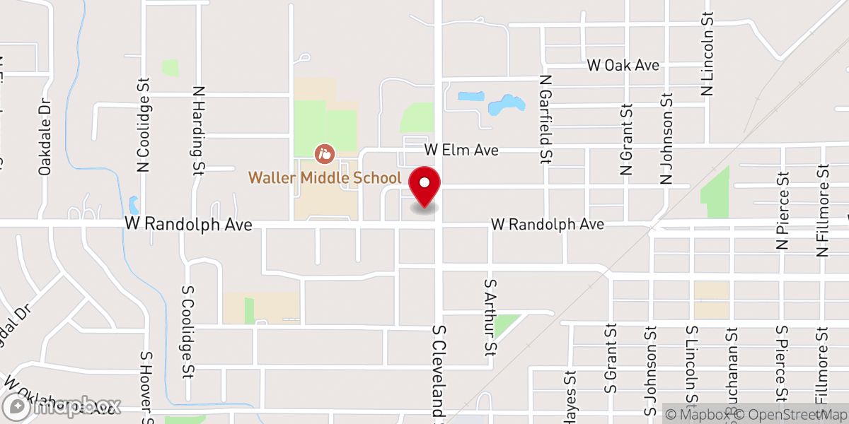 Map showing location of Christ United Methodist Church