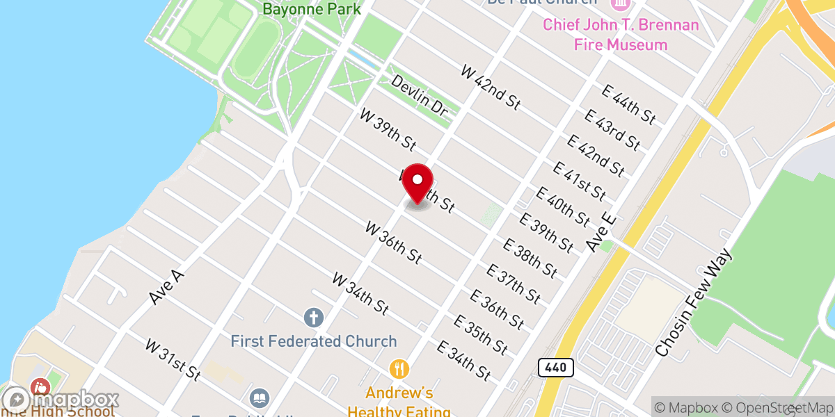 Map showing location of Grace Lutheran Church
