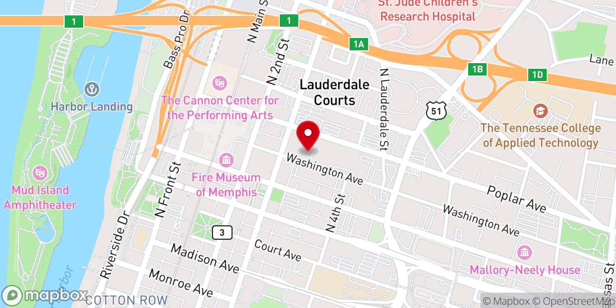 Map showing location of Trinity Lutheran Church