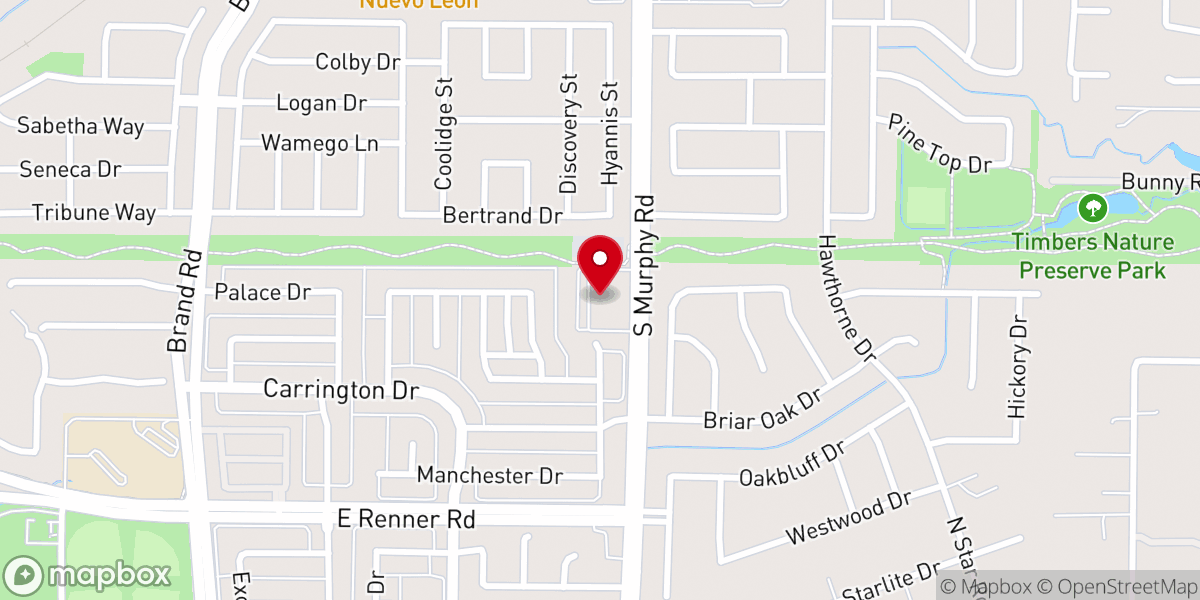 Map showing location of Murphy Road Baptist Church