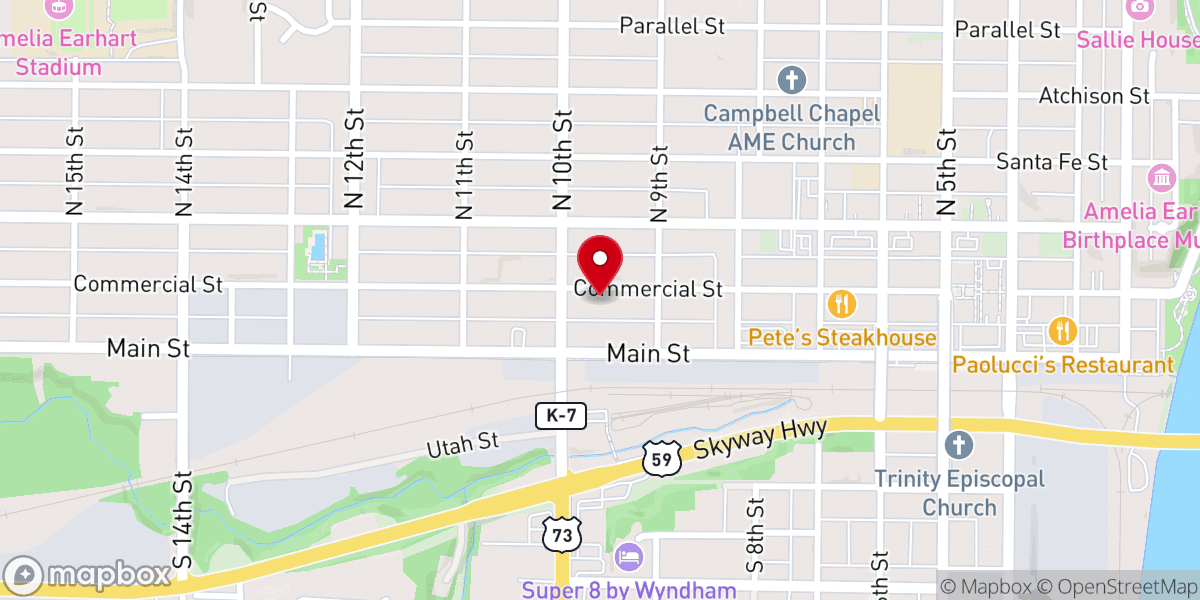 Map showing location of Salvation Army