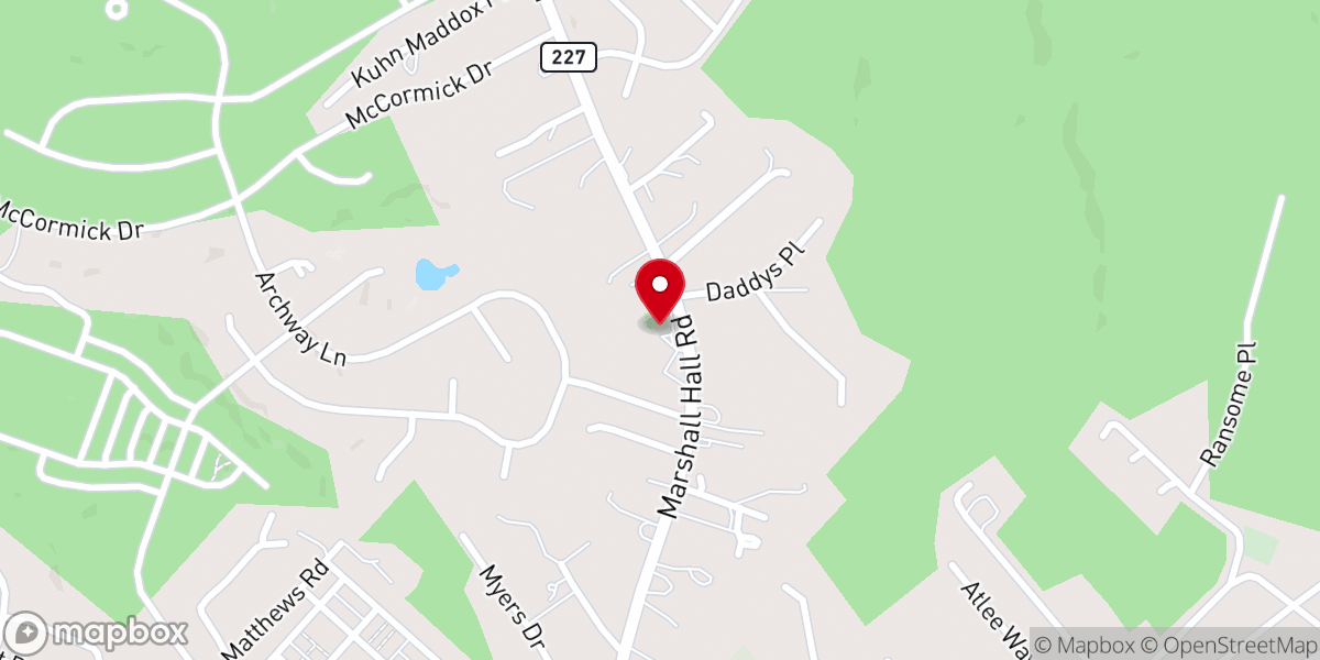 Map showing location of Macedonia Baptist Church