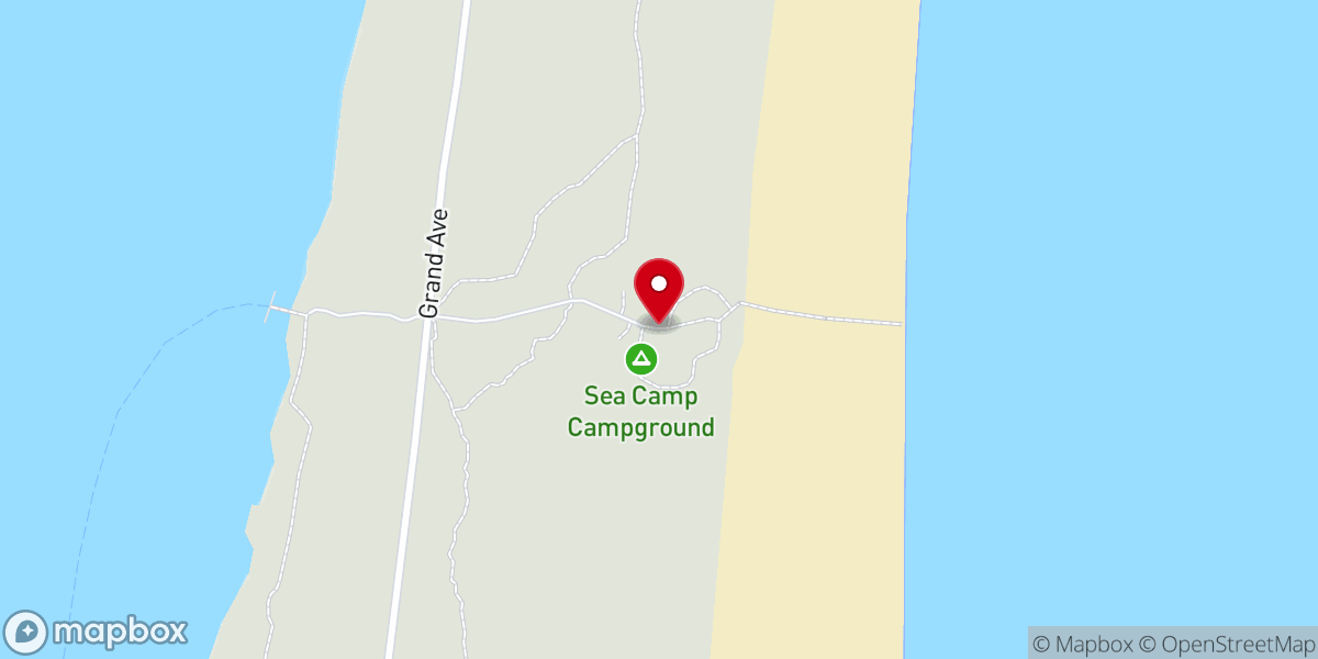 Map showing location of Sea Camp Campground
