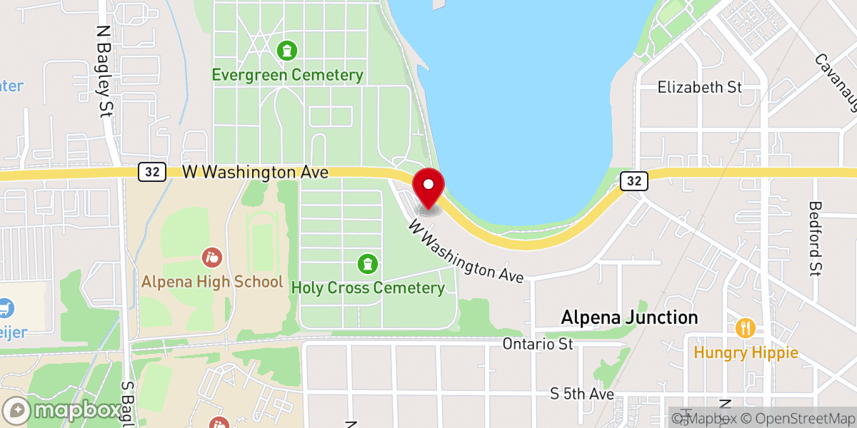 Map showing location of First Baptist Church