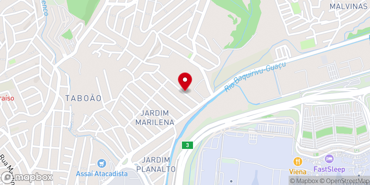 Map showing location of Igreja Batista