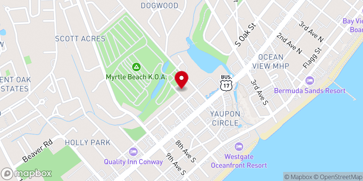 Map showing location of Friendship Baptist Church