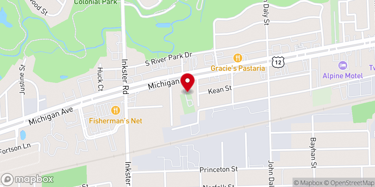 Map showing location of Union Chapel Cemetery