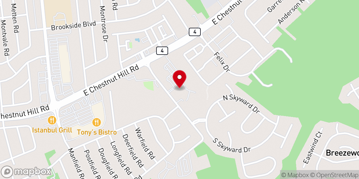 Map showing location of Holy Family Religious Education Center