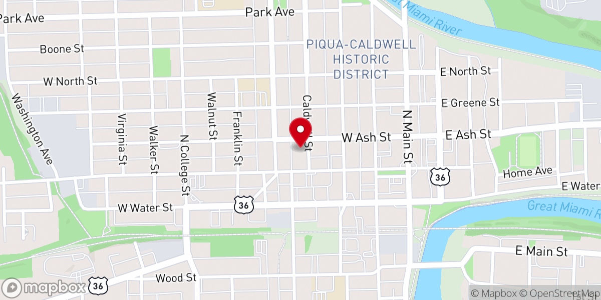 Map showing location of Congregation Anshe Emeth