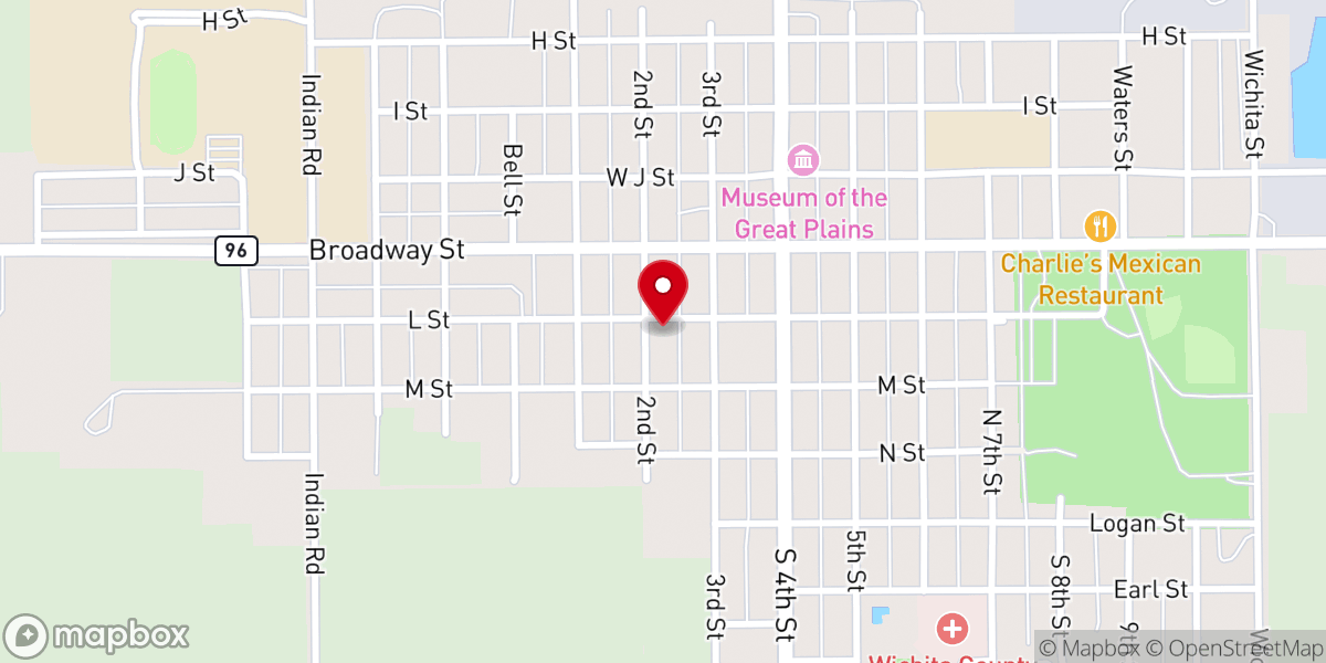 Map showing location of Abundant Life Fellowship Church