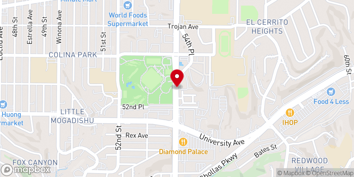 Map showing location of North Park Apostolic Church