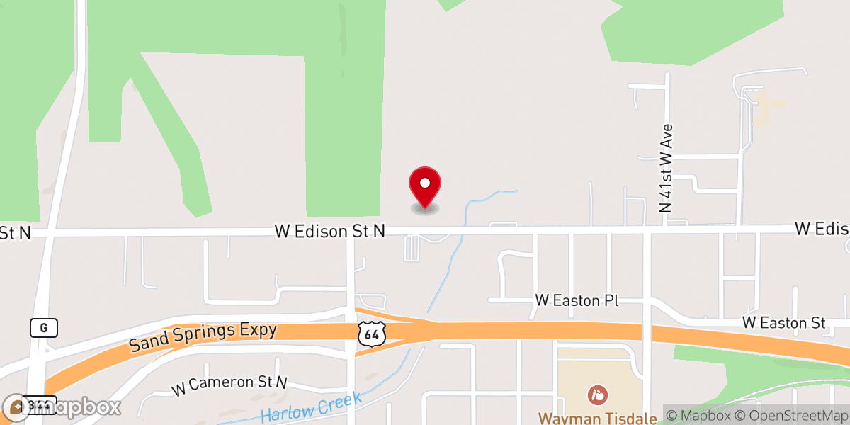 Map showing location of Calvary Temple Assembly of God