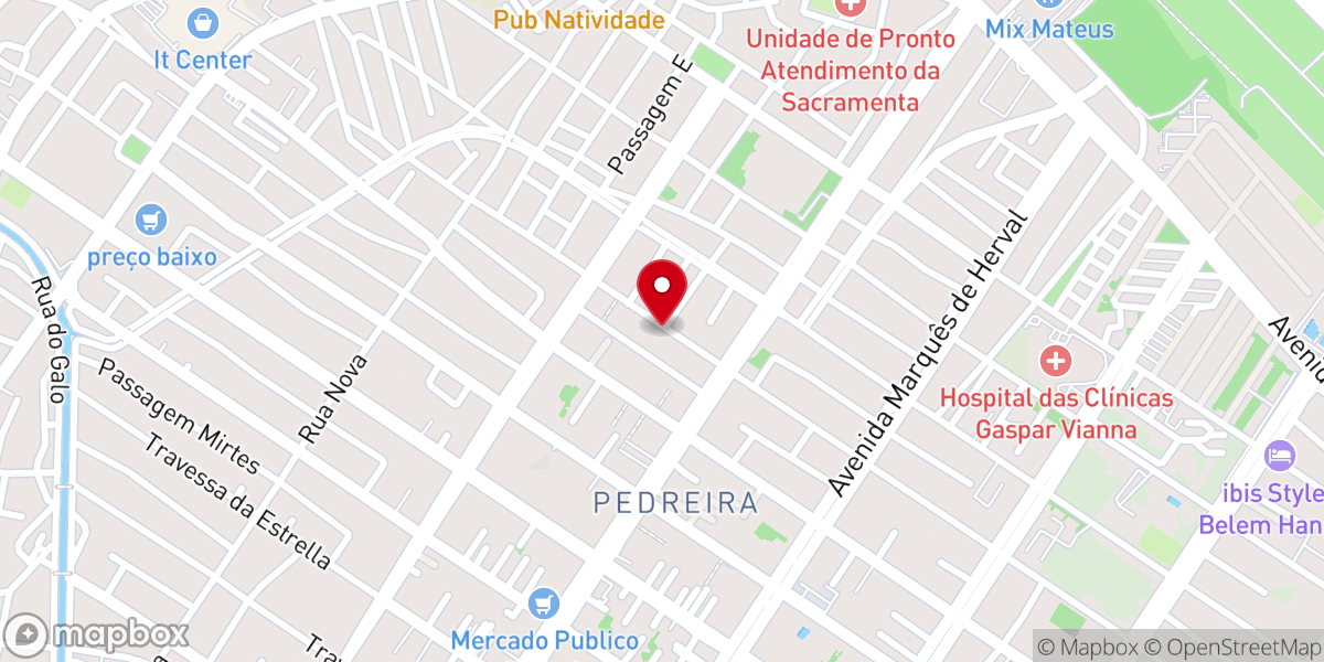Map showing location of Igreja Evangélica da Paz- Primaz