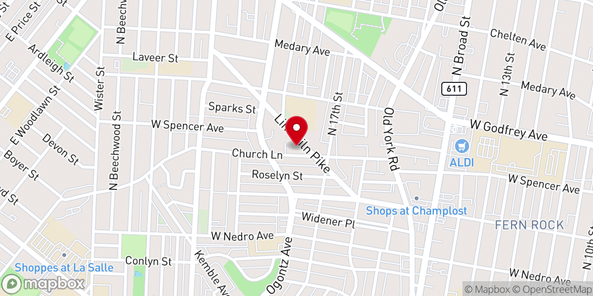 Map showing location of House of Prayer Episcopal Church